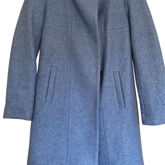 Kenneth Cole Women's Asymmetrical Pressed Boucle Wool-Blend Coat - Picture 5 of 11